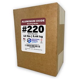 Aluminum Oxide - 12 LBS - Sand Blasting Abrasive Media for Sandblasters, Sandblast Guns and Blast Cabinets (#220 (Extra Fine))