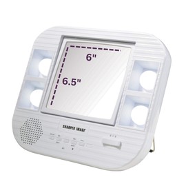 JERDON Two-Sided Bluetooth Makeup Mirror with Lights - Vanity Mirror with 5X Magnification & Multiple Light Settings - White - Model J1025