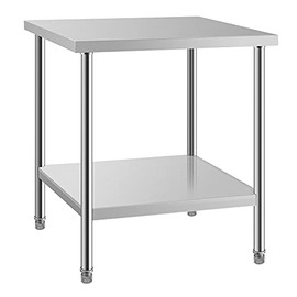 HXCFYP Stainless Steel Table for Prep & Work 30 x 24 Inches, NSF Commercial Heavy Duty Food Prep Worktable with Undershelf for Restaurant, Home and Hotel