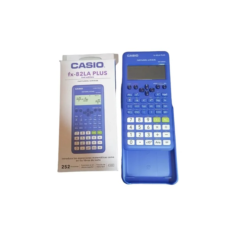 Calculadora Cientifica Casio Fx-82la Plus2 252 Funciones Color Azul