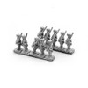 MyTinyWorld 10 Dolls House Miniature Unpainted Metal Indian Infantry Marching