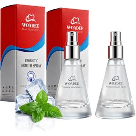 Breath Spray for Fresh Breath – Mint Oral Spray with Xylitol, Alcohol-Free, Travel Size, 20ml (2-Pack)