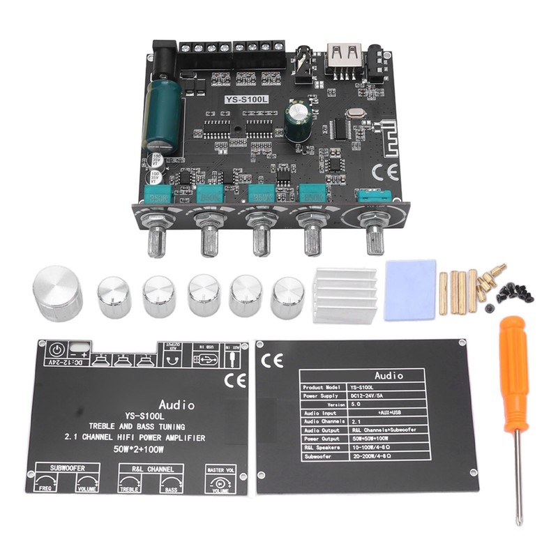 Bluetooth Power Amplifier Board 2.1 Channel 2x50W 100W APP Control