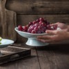 Kelendle Ceramic Footed Bowl Round Pedestal Bowl Fruit Bowl Holder