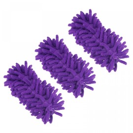 sourcing map Microfiber Duster for Cleaning 5.5inch Replacement Head for Brush Tool on Window, Furniture, Purple Pack of 3