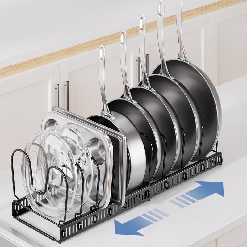ORDORA Pots and Pans Organizer under Cabinet with Pot Lid