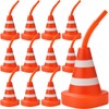 ALINK 12 Pack Construction Cone Cups with Straws, Race Car