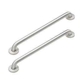 2 Pack 16 Inch Shower Grab Bars - Brushed Stainless - Grab Bars for Showers, Bathtubs, Seniors, and Elderly