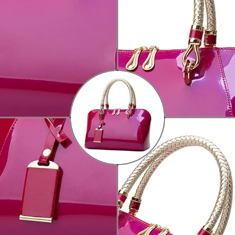 XingChen Bolsos de Mano Mujer Charol Moda Bolsos Bandolera Bolsos