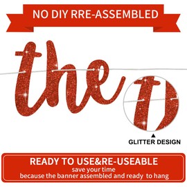 BEISHIDA The Beginning of A New Chapter Banner, Farewell party decorations,Happy retirement Supplies,Going away party Sign Garland,Graduation banner Glitter Red