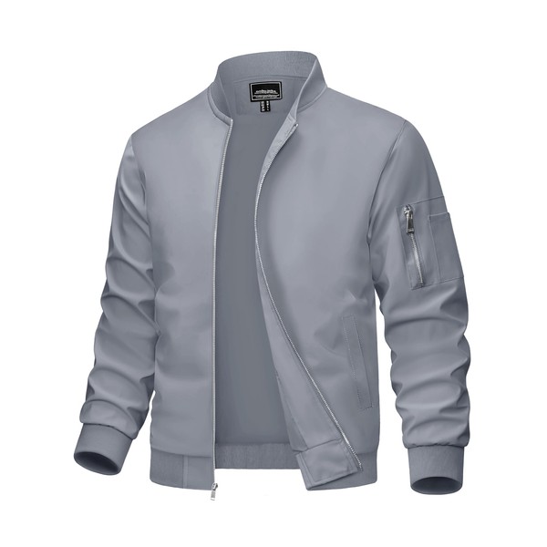 MAGCOMSEN Bomber Jacket Men Bomber Jacket Lightweight Jacket Casual Stylish