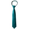 Spring Notion Boys' Satin Zipper Necktie Teal Small