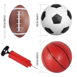 KBCYRT 5pcs Toddler Balls, Mini Football, Ball for Toddlers 1-3, Baby Football, Toddler Football, Mini Rugby Ball, Dodge Ball, Suitable for Indoor Or Outdoor Play