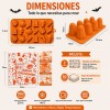 Molde De Silicona Halloween Con Papel Encerado Impreso