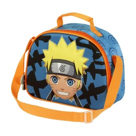 Naruto Happy-3D Lunch Bag, Blue, 25.5 x 20 cm