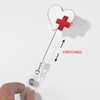 Hanreshe Nurse Badge Reel Retractable Heart Badge Holder Cute Nursing