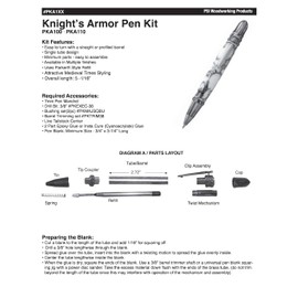 Penn State Industries PKA110 Knights Armor Twist Ballpoint Pen Kit Woodturning Project (Antique Brass)