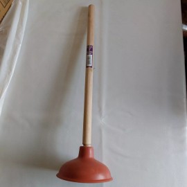 AquaPlumb Aqua Plumb Red Plunger 5 in Wooden Handle