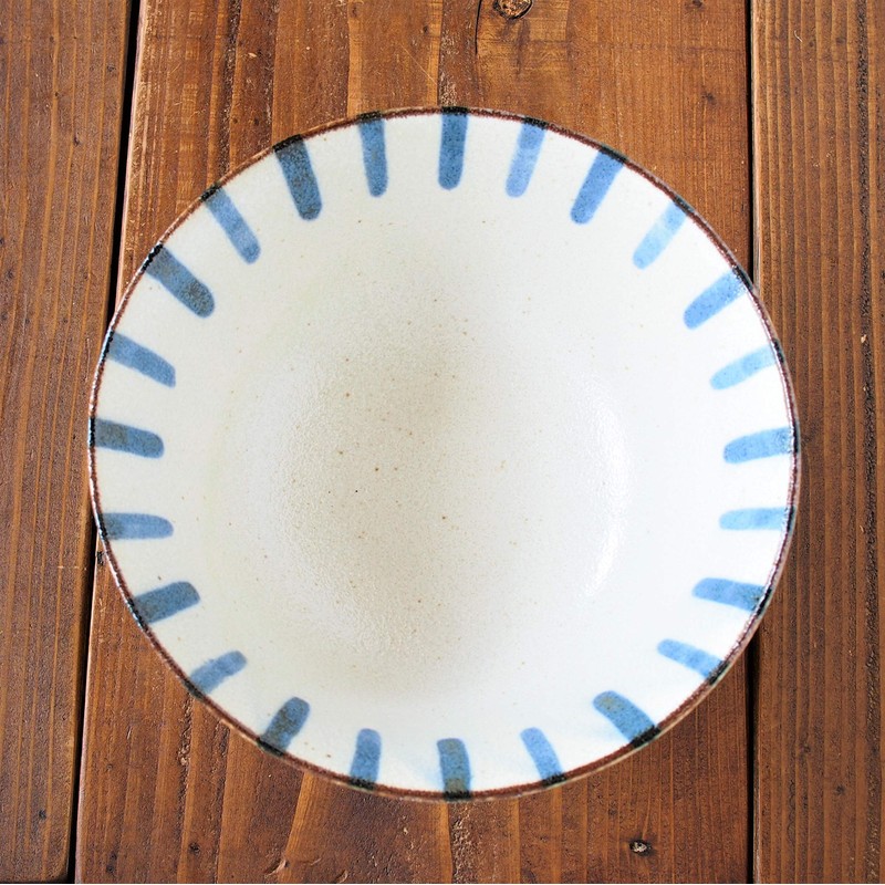 Minorutouki mino ware PAIKAJI anti-type noodle bowl rain φ7.2×H3.6in 16.58oz