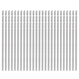 HARFINGTON 25pcs Micro Jobber Twist Drill Bits #72 0.6mm / 0.024" High Speed Steel HSS Mini Drilling Bit Tool for Stainless Steel Aluminum Wood Plastic