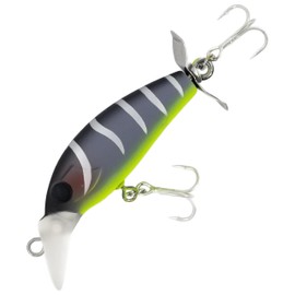 TSURINOYA 40S 3.7g Tail Prop Sinking Tiny Minnow 40mm Screw Tail Mega Plug Meeberling Minnow Stream Trout DW122 (J Matte Grey Tiger)