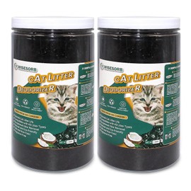Wisesorb Cat Litter Deodorizer 2.4Lb Activated Carbon Litter Box Odor Eliminator Absorber Unscented Cat Litter Odor Control Room Deodorizer Solution for Homes with Pets