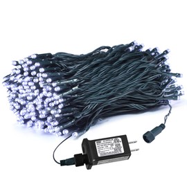 weillsnow White Christmas Fairy Lights Plug in, 200 LED 66FT Waterproof Christmas String Lights, 8 Modes with Memory for Outdoor Indoor Wedding Garden Christmas Decorations (66FT, White)