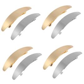 FOMIYES 8pcs Gold Plated Hair Clips Metal Hair Pins Snap Barrettes Women Styling Accessories for Special Occasions