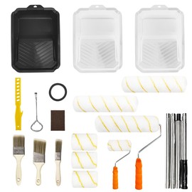 GSYUWIH Paint Roller Kit, 4"9" Paint Rollers for Painting Walls, House Painting Paint Supplies,Paint Tray with Liner, Angled Paint Brush,for Painting Tools, Indoor and Outdoor Decoration