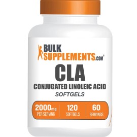 BulkSupplements Cla 2000Mg Softgels 120 Count Nutritional Supplement For General Health Wellness