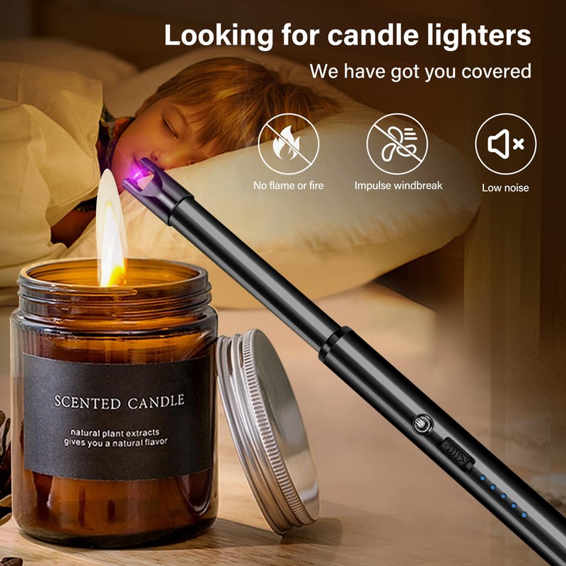 Navpeak Electric Candle Lighter Windproof USB Rechargeable Flameless Long Neck