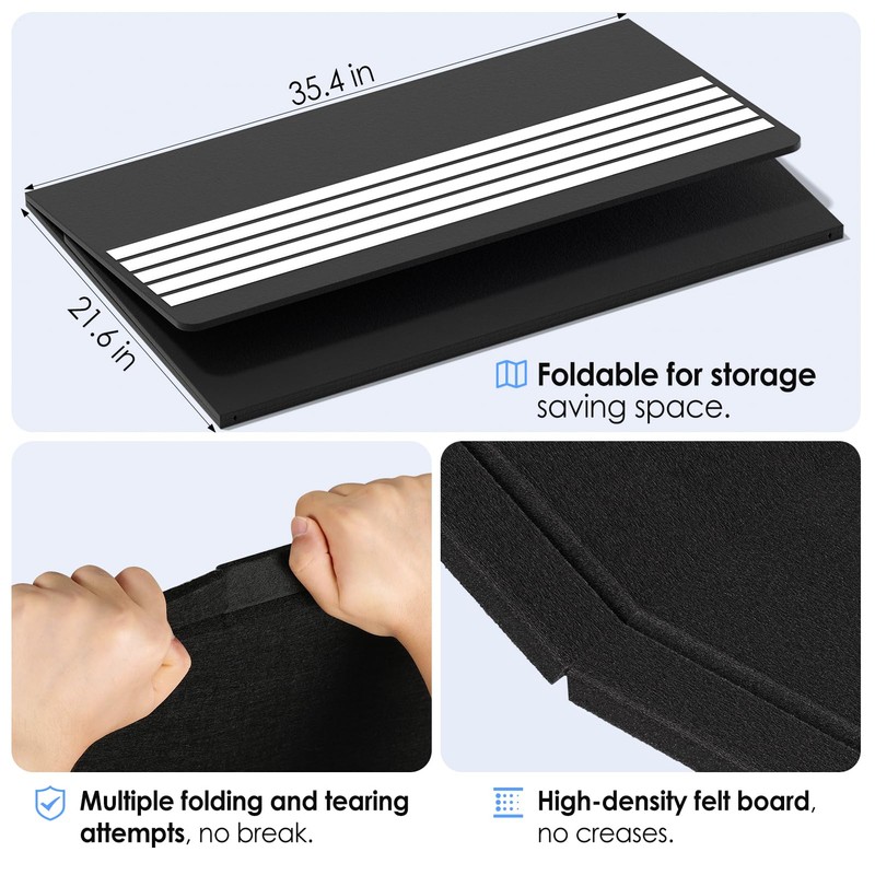 MaxGear Extra Large Bulletin Board 60" x 36", Foldable Felt