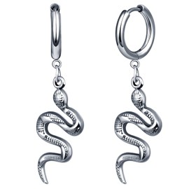 feilok Earrings for Men Hoop Earrings Ear Piercing Women's Stud Earrings for Women with Pendant Made of Stainless Steel Huggie Piercing, Stainless Steel