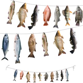 Gone Fishing String Hanging Banner for Birthday Welcome Home Vacation Family Reunion Bass Fishing Competition Freshwater Pond Outdoor Salt Water Tournament Retirement Barbecue Party Decoration (1