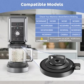 NC501 Series Replacement Outer Bowl Lid, Compatible with Ninja Creami Deluxe Ice Cream Maker NC500,NC501 Series (NC501H, NC501HBL, NC501HGN and CN501CO)