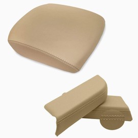 sportuli Center Console Cover Front Door Armrest Replacement Kit Fits for Pilot 2009-2015,Leather Cover Only (Beige)