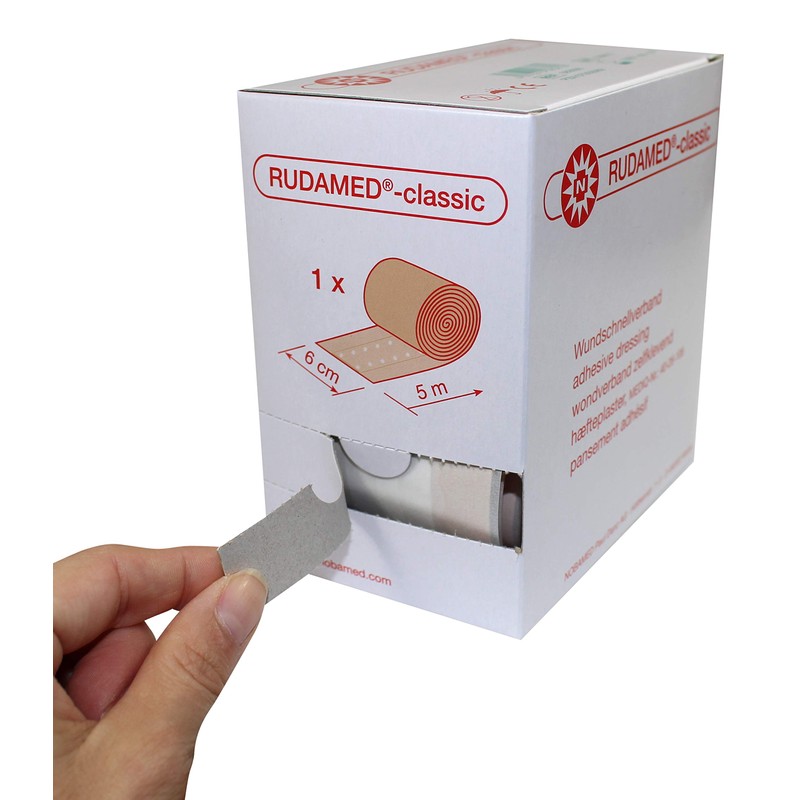 RUDAMED®-classic Wundschnellverband, Pflaster, 6 cm x 5 m, 1 Rolle