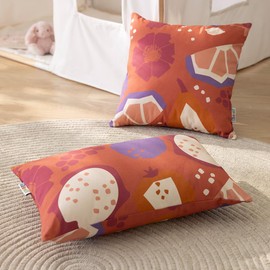 howa Set of 2 cushion covers, children's room decoration, cuddly cushion, children, cushion in modern colour design, decorative cushion for children, made of high-quality 100% cotton, 40 x 40 cm and
