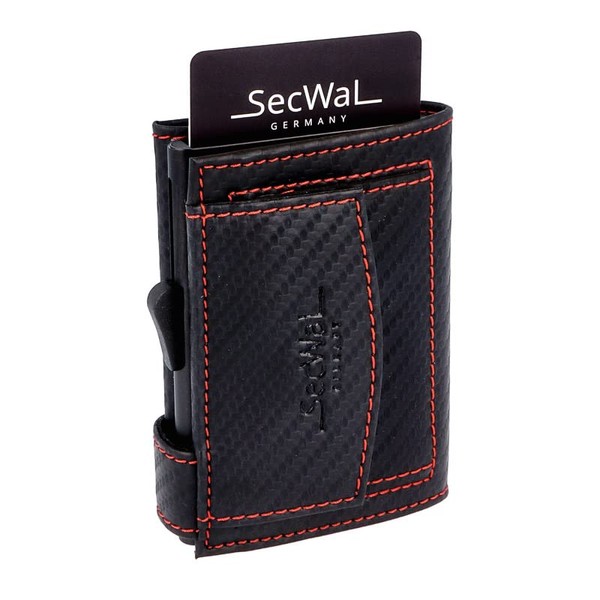 SecWal Kartenetui mit Münzfach Druckknopf inkl. Geschenkbox - Made in