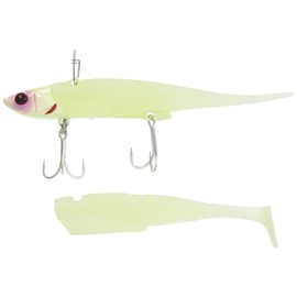 Jackall Vibration, Big Backer, Soft Vibration, 4.5 inches (115 mm), 1.0 oz (28 g), Super Glow