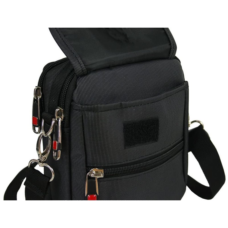 Bag Street International Small Black Shoulder Bag for Men with