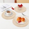 4Pcs Round Braided Woven Place Mats, 30 x 30cm Round