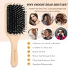 Sosoon Hair Brush, Sosoon Boar Bristle Paddle Hairbrush for Long