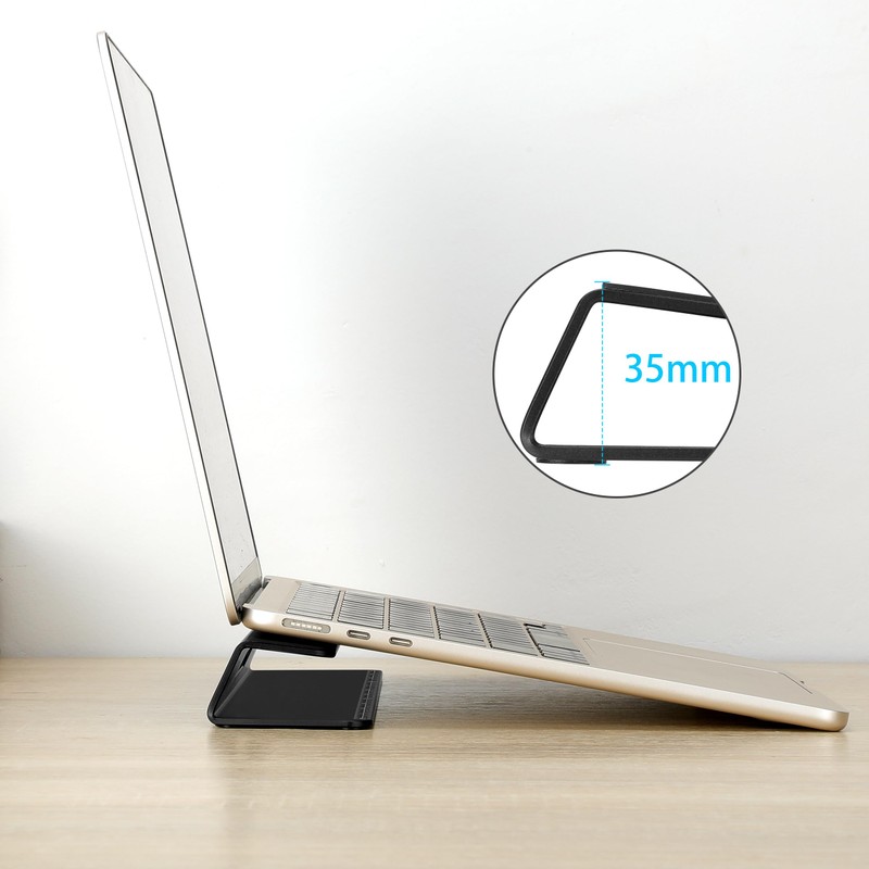Psitek Laptop Cooling Stand Aluminium- Improved Cooling, Ergonomics, Stability, and