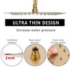 Rainfall Shower Head in Gold, BSTIIU Extra Large 16 Inch