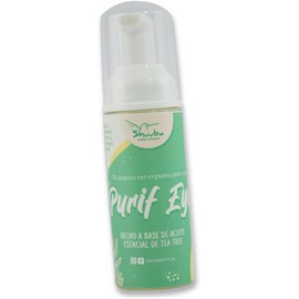 Shuuba Cuidado Artesanal - Purifeye Espuma Limpiadora Facial y de Pestañas con Aceite de Árbol de Té, 60 ml (escoge entre 1, 2 o 3 produc...