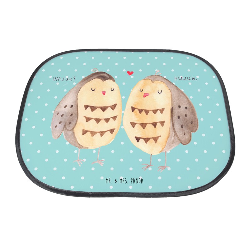 Mr. & Mrs. Panda Car Sun Shade Owls Love -