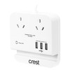 Crest Desktop Power Hub 2 Socket 3 USB