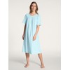 Calida Women's 3/4 sleeve Nightie - Blue - Blau (hellblau