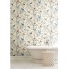 York Wallcoverings Ashford Toiles Papillon Removable Wallpaper, Blue/White